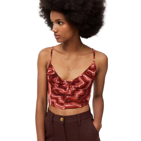 ❤️ 🆕 URBAN OUTFITTERS Ruehed Cropped Top Size S - Picture 1 of 8